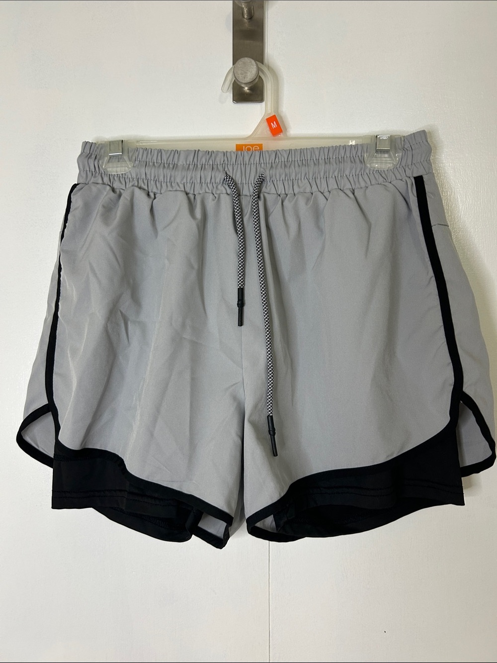 Men's Lightweight Gray Running Shorts with Black liner